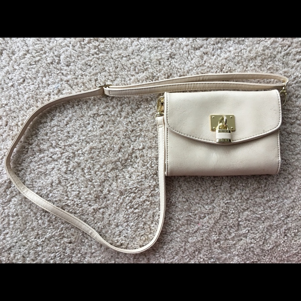 Charming Charlie Beige Cross Body Bag
